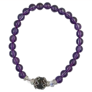 Ai 寶 儷 晶鑽紫水晶 + 黑曜石手鍊, 16cm