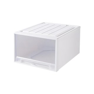 大容量抽屜式儲物箱, PP材質, 白色, 53 x 44 x 30cm, 1個