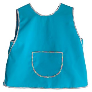 素色葫蘆型滾邊花紋輕便圍兜 葫蘆款-8號, 葫蘆藍, 1件, 1件