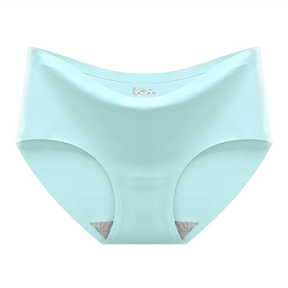 冰絲涼感透氣內褲 無痕三角褲 棉/聚酯纖維材質, XL(73~88公斤), 淡藍色