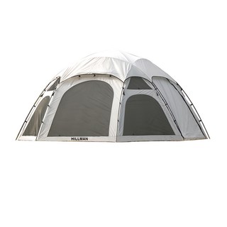 Hillman Bunker Dome Grande 帳篷, 象牙白 + 黑色, 10人