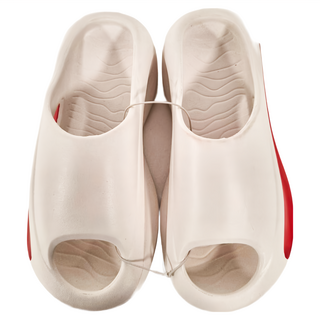 舒適厚底時尚外出拖鞋 EVA材質, 白紅色, 240mm