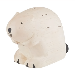 T-Lab. 河狸 手刻原木小動物, 1入, 4~7 x 3~5 x 4~8cm