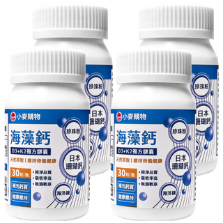 小麥購物 海藻鈣複方膠囊 A123, 30顆, 4罐