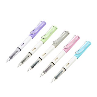 實用型鋼筆 0.5mm 5支 + 卡式墨水管 50入 組, 隨機發貨(鋼筆),黑色(墨盒), F