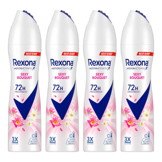Rexona 蕊娜 制汗爽身噴霧 媚惑香氛 持久散發優雅迷人香氣, 135ml, 4瓶