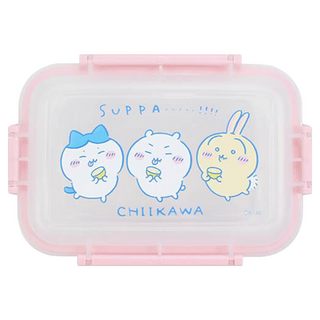 Chiikawa 吉伊卡哇 鮮扣長方保鮮盒 粉紅色 900ml 密封保鮮, 1個