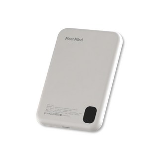 Meet Mind 薄形磁吸電源 5000mAh 雪白 磁吸無線充電, 1個