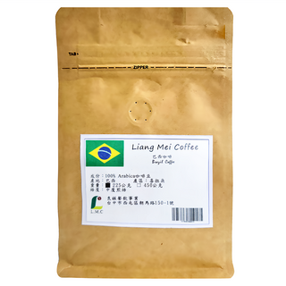 L.M.C 良鎂 巴西咖啡豆 100% Arabica 中度煎焙 450公克, 咖啡豆(無研磨), 225g, 1包