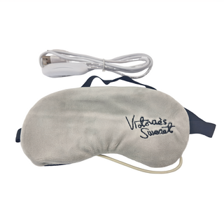 五檔蒸氣熱敷眼罩 水晶超柔絨棉材質, 灰, 1個