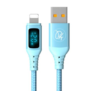 維納斯 Lightning iPhone 充電線 傳輸線 快充線 數顯 ca-8326 1.2m, 藍色, 1條