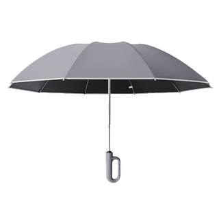 ON MY OWN 全自動扣環反向傘 L 灰色 單手操作 反向收傘設計, 1支