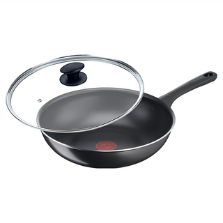 Tefal 特福 好食系列 不沾小炒鍋+玻璃鍋蓋, 28cm, 1組