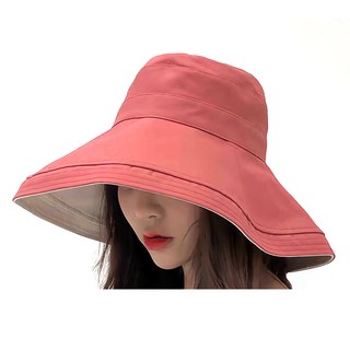 KissDiamond 大帽檐雙面可摺疊遮陽帽