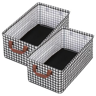 BangJiaShi 幫家適 衣物收納盒 鋼架款, 440g, 千鳥格, 2個