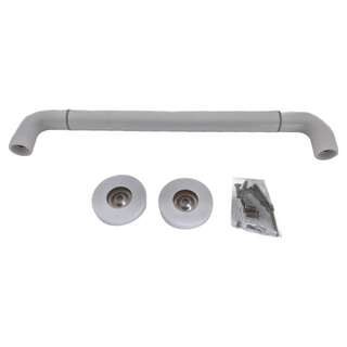 安全扶手, 高強度抗菌尼龍外管，不鏽鋼內管，防滑設計，適用於浴室/馬桶/樓梯/浴缸, 45cm, 牙白色, 1組