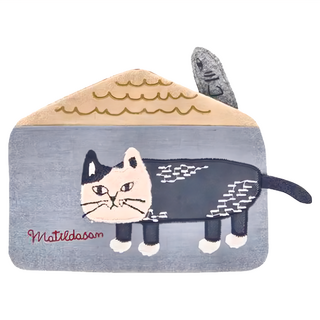 kUSUgURU JAPAN 日本眼鏡貓 Matilda-san系列 立體尾巴小房子造型萬用小物收納零錢包