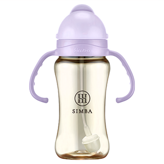 Simba 小獅王辛巴 蘊蜜鉑金PPSU防漏滑蓋學習水杯, 紫芙, 270ml, 1個