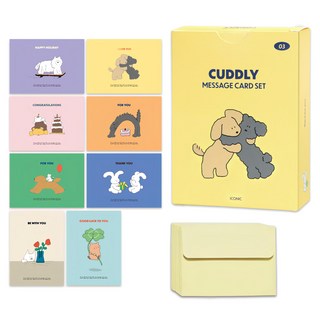 ICONIC Cuddly 訊息卡組, 1個, 混色
