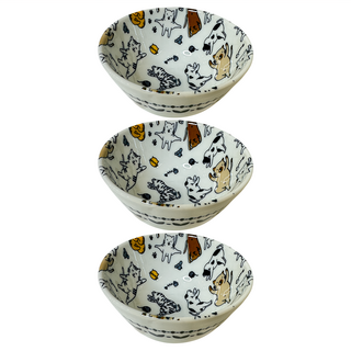 Ciao Li 僑俐餐瓷 瑜珈貓3.8多用井 日本製, 1組, 多用井, 黑色/黃色/白色