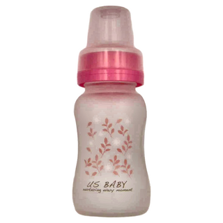 US baby 優生 真母感特護玻璃瓶, 粉色, 120ml, 1個