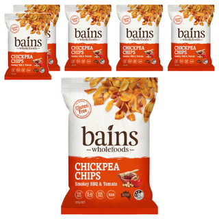 bains wholefoods 鷹嘴豆零食脆片 非油炸食品 無麩質, 100g, 6包