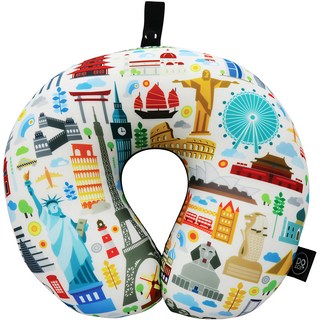 DQ&CO 緩衝顆粒護頸枕(環遊世界) 午睡枕 飛機枕 旅行枕 U型枕