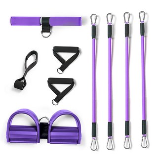 Lotus COZY FITNESS SERIES 可調式拉力繩 阻力可調多功能拉力器, 1組, 紫色