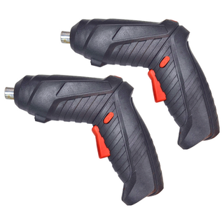 電動螺絲起子 2件組, 可折疊式, 槍型/直立, USB充電, LED照明, 1組