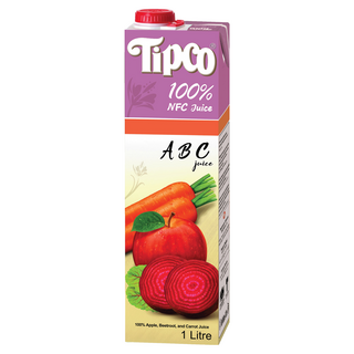 Tipco 100%ABC綜合果蔬汁 2瓶 NFC非濃縮還原 健康美味 補充每日所需營養, 1L