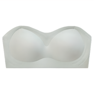 平口無肩帶內衣 孕婦可穿 無痕舒適 不滑肩, XL, 豆綠色, 1件