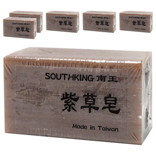 LANOWN 南王 沐浴皂 紫草皂 全身適用 植物油成分 深層清潔肌膚 溫和不刺激, 6個, 100g