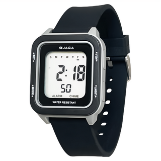 JAGA 捷卡 電子錶, 防水, 黑色
