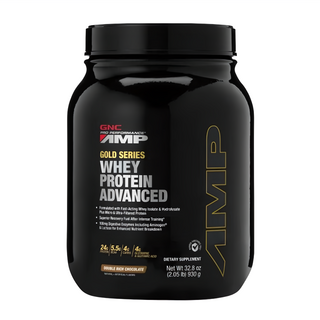 GNC 健安喜 Pro Performance AMP 黃金系列 高級乳清蛋白粉 巧克力口味, 32.8oz, 1罐