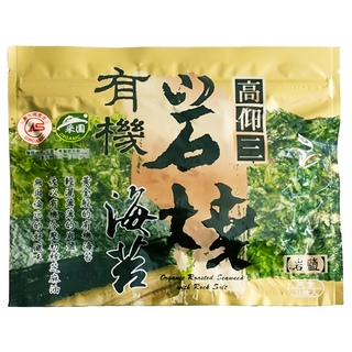 高仰三 有機岩燒海苔, 嚴選有機岩紫菜製作, 口感香脆, 隨時補充營養, 25g, 1包