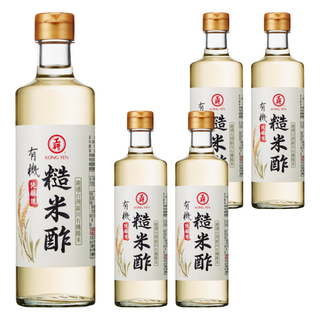 工研 有機糙米醋, 320ml, 嚴選台灣銀川有機糙米, 純素或全素, 5瓶