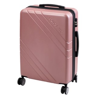 Long King拉鍊款行李箱 防刮十字紋, 28吋(48 x 30 x 70cm), 玫瑰粉, 1個