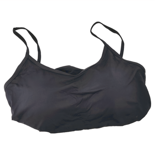 冰絲吊帶帶胸墊背心 無鋼圈內衣 舒適透氣, 黑