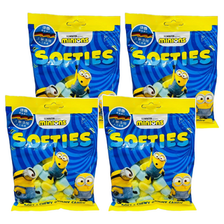 RAGOLDS 小小兵軟Q造型軟糖, 香蕉櫻桃風味, 大人小孩都愛, 175g, 4包