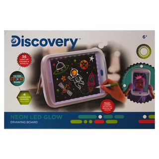 Discovery 霓虹LED發光繪圖板 透視發光板 含4個螢光筆, Multicolor, 1個, 45 x 35 x 23cm