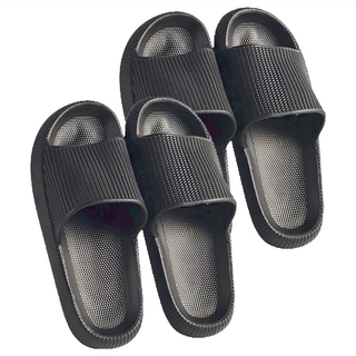 居家彈力室內拖鞋 EVA材質 防滑拖鞋, 黑色