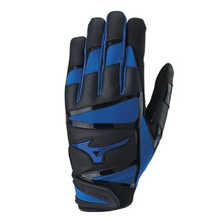 Mizuno 美津濃 303 羊皮打擊手套 1ETEA43327, 黑藍, 1雙