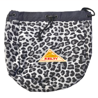 KELTY KINCHAKU SHOULDER 肩背小袋, 灰豹紋