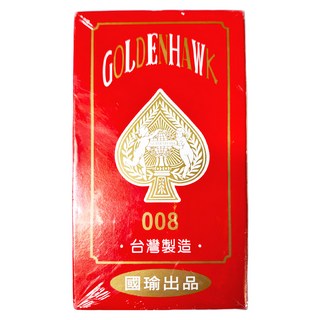 GOLDENHAWK 008撲克牌，台灣製造，紅色, 1盒