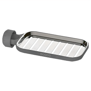 ecoco 意可可 高質水龍頭不鏽鋼置物架 360°可調方向 瀝水收納架, 灰色, 1個