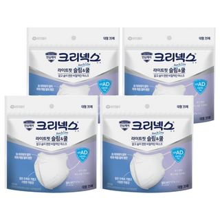 Kleenex Light Fit 輕薄涼感防飛沫3D立體口罩 L KF-AD, 4包, 白色, 35片