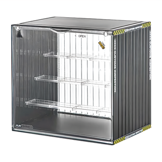 貨櫃造型公仔收納箱 黑色, 1個