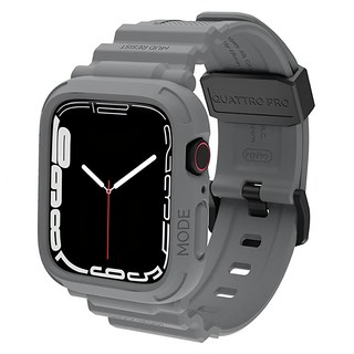 elkson Quattro Pro柔韌透氣耐磨TPU一體成形軍規錶帶, 1個, 鯊魚灰