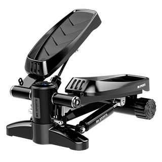 BN SPORTS 踏步機 附彈力拉繩 + 便利工具 + 減震地墊 + 潤滑油 FG001-1, 黑色, 43 x 33 x 21cm