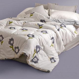 田中保暖試驗所 天絲x石墨烯x法蘭絨 速暖被, 7 x 6尺, 朵朵藍